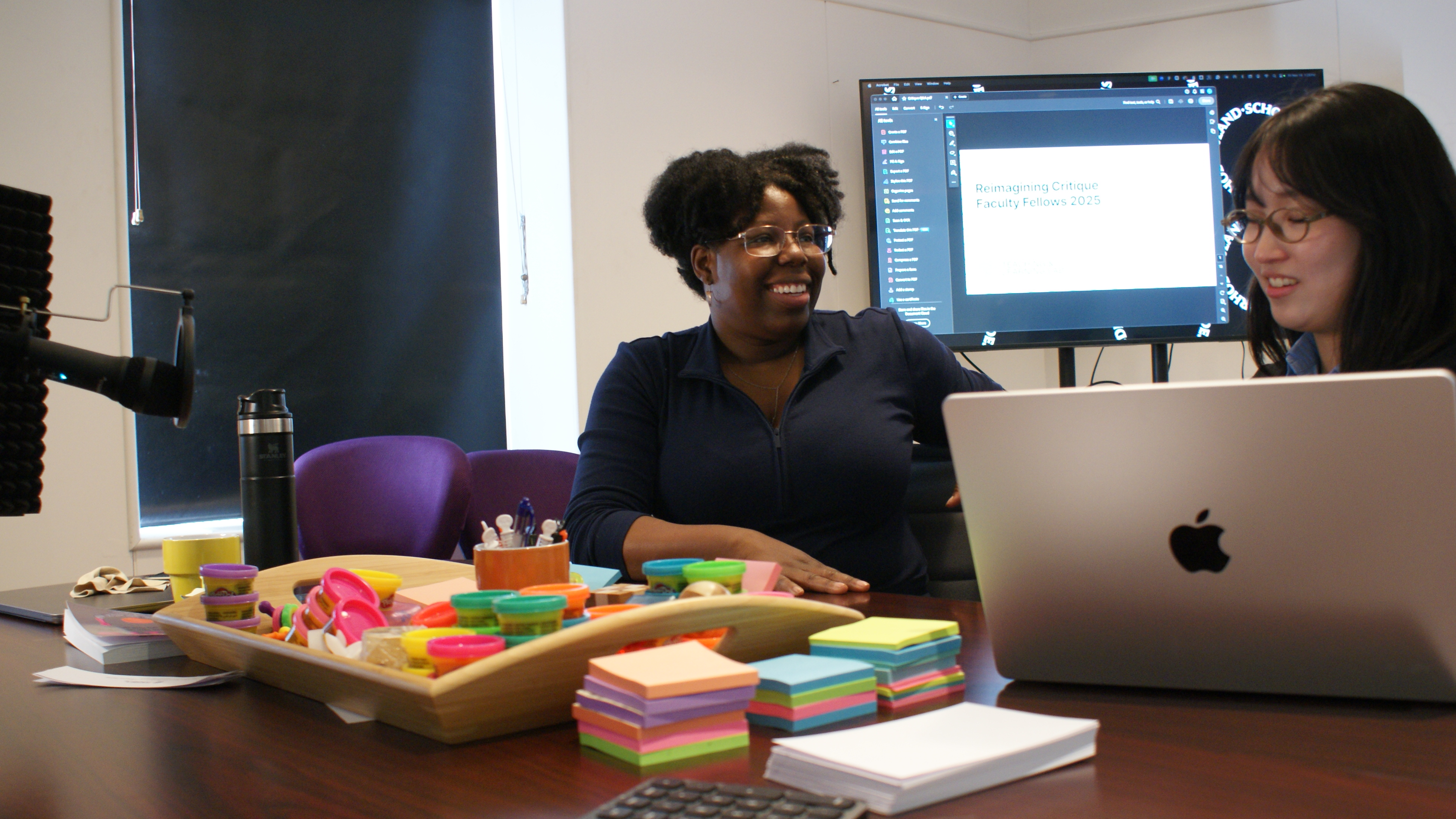 Tyanna Buie and Sejin Hwang, Teaching & Learning Lab Fellows, in conversation
