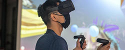 Student with VR Headset